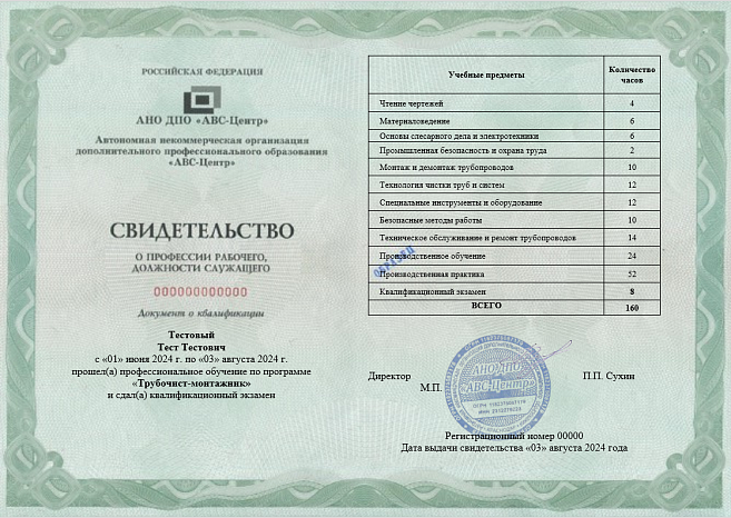 Трубочист-монтажник. Обучение дистанционно